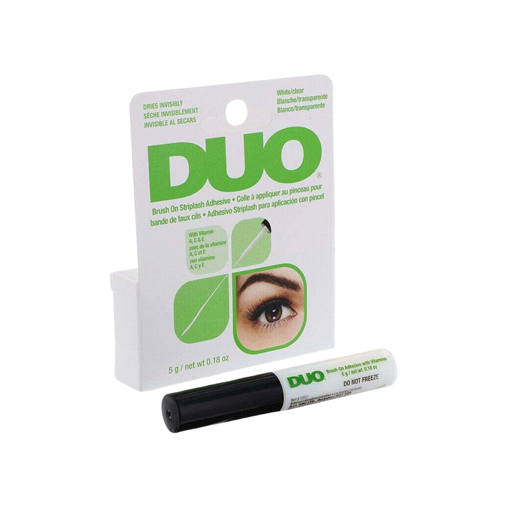 Duo Brush On Striplash Adhesive Glue Vitamins A, C & E, Clear Green